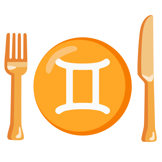 knife fork plate gemini