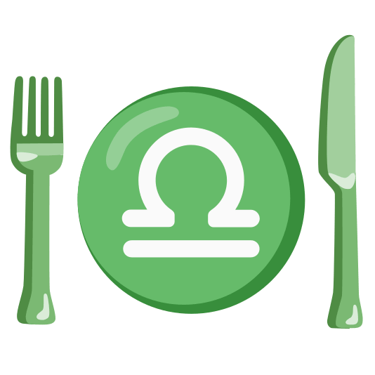 knife fork plate libra