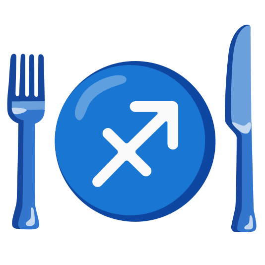 knife fork plate sagittarius