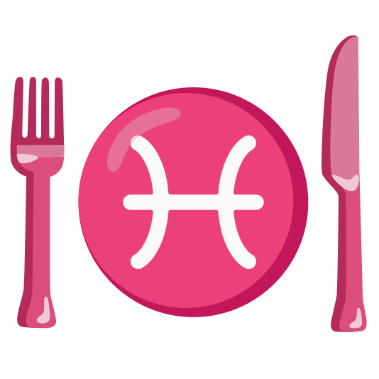 knife fork plate pisces