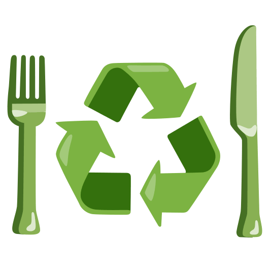 knife fork plate recycle