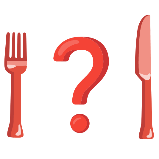 knife fork plate question