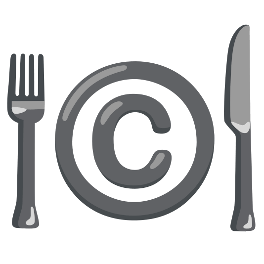 knife fork plate copyright