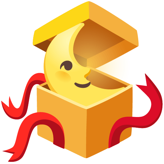 gift last quarter moon with face