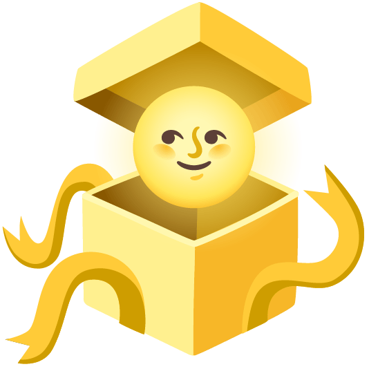 gift full moon with face