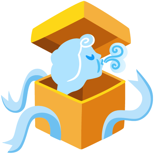 gift wind blowing face