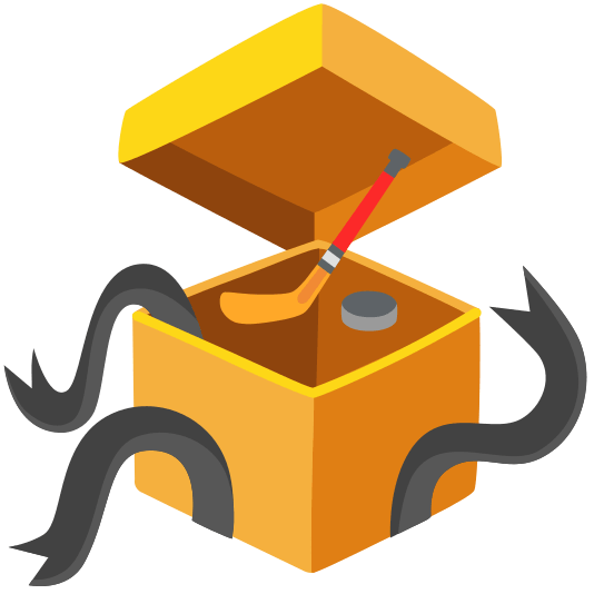 gift ice hockey stick and puck