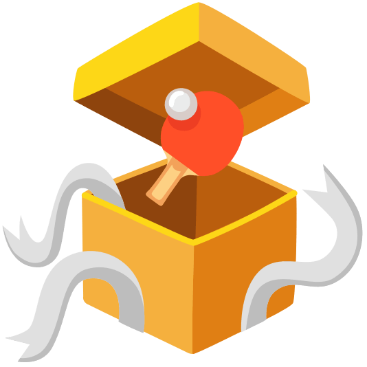 gift table tennis paddle and ball