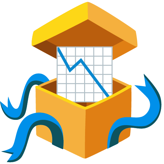 gift chart with downwards trend