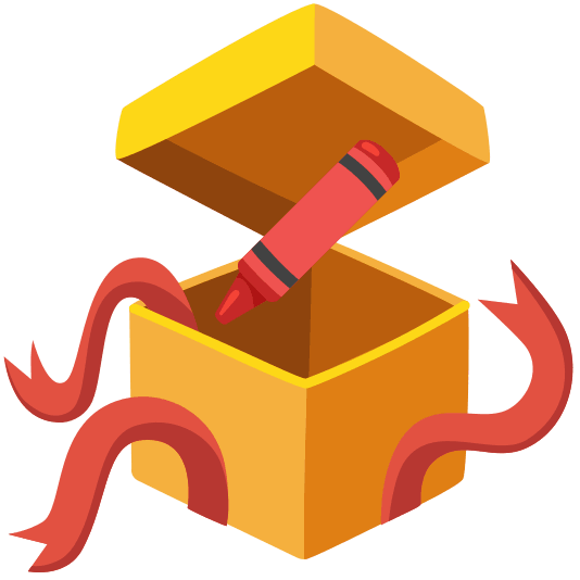 gift lower left crayon