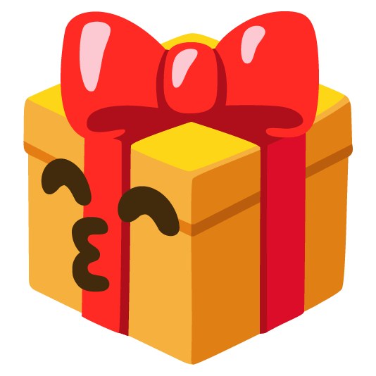 gift kissing smiling eyes