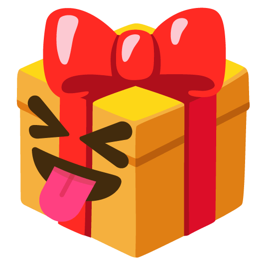 gift stuck out tongue closed eyes