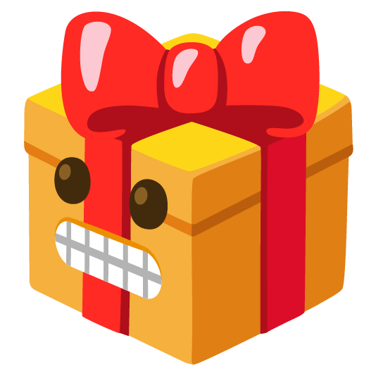 gift grimacing