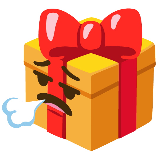 gift face exhaling