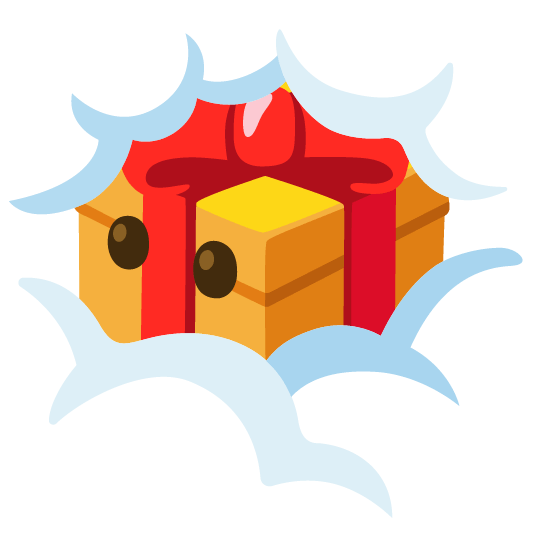 gift face in clouds