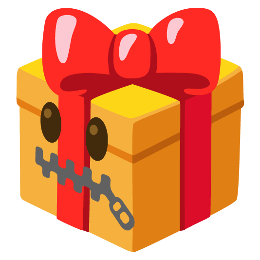 gift zipper mouth face