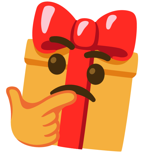 gift thinking face