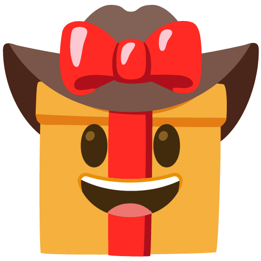 gift face with cowboy hat