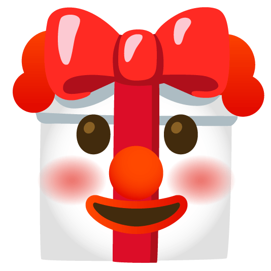 gift clown face