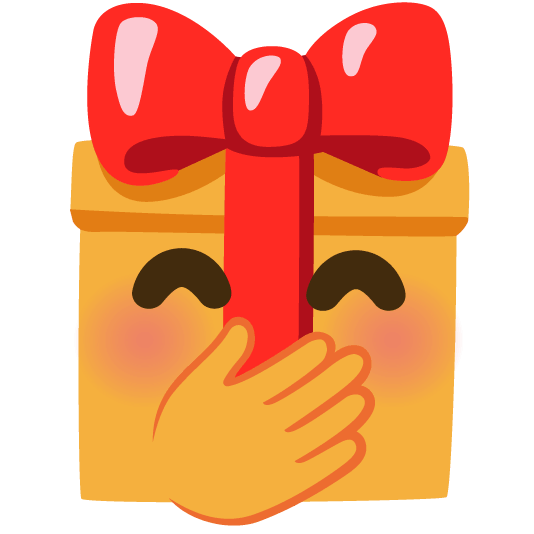 gift face with hand over mouth