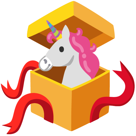 gift unicorn face