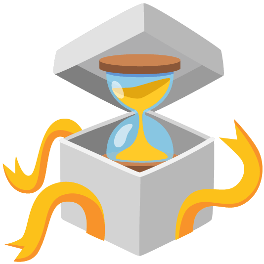 gift hourglass flowing sand