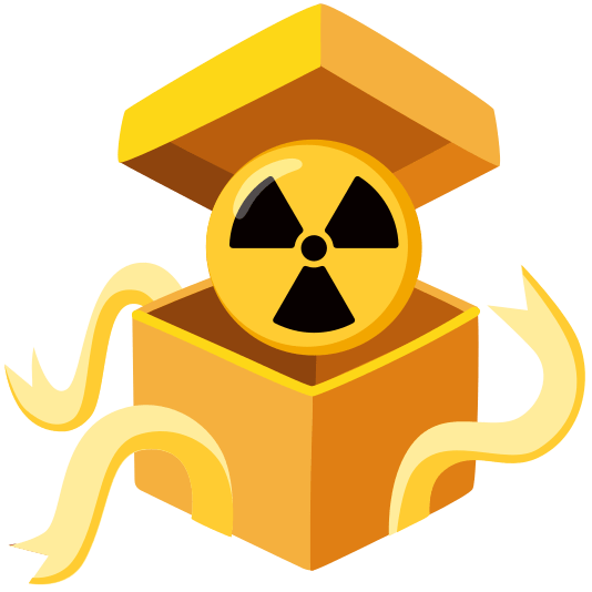 gift radioactive sign