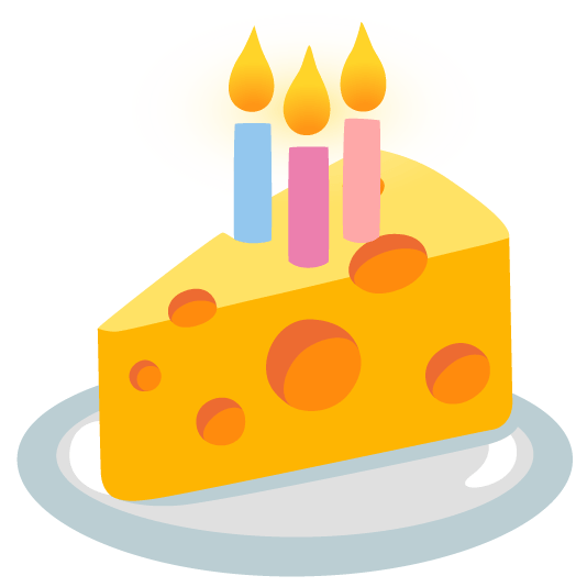 birthday cheese wedge