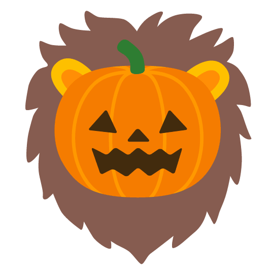 jack o lantern lion face