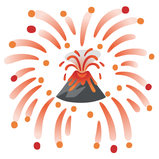 fireworks volcano