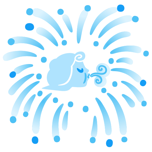 fireworks wind blowing face