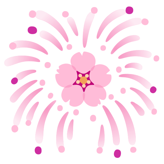 fireworks cherry blossom