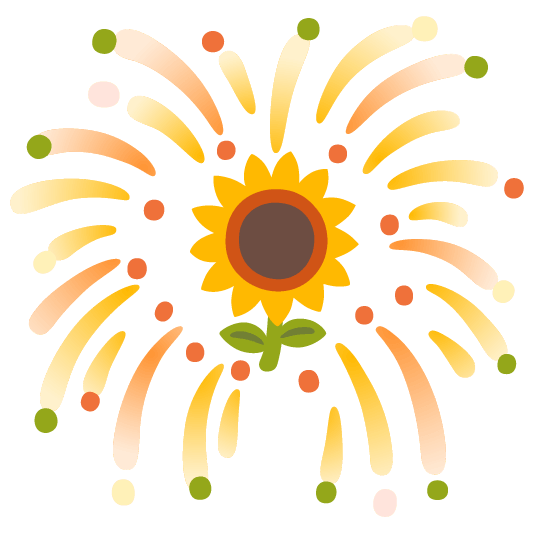 fireworks sunflower