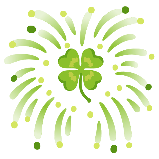 fireworks four leaf clover