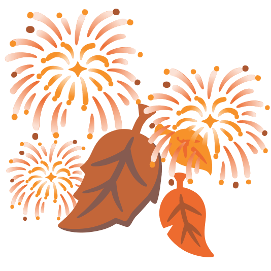 fireworks fallen leaf