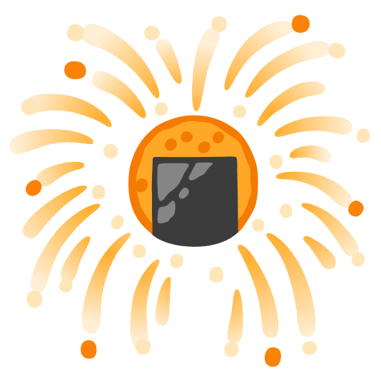 fireworks rice cracker