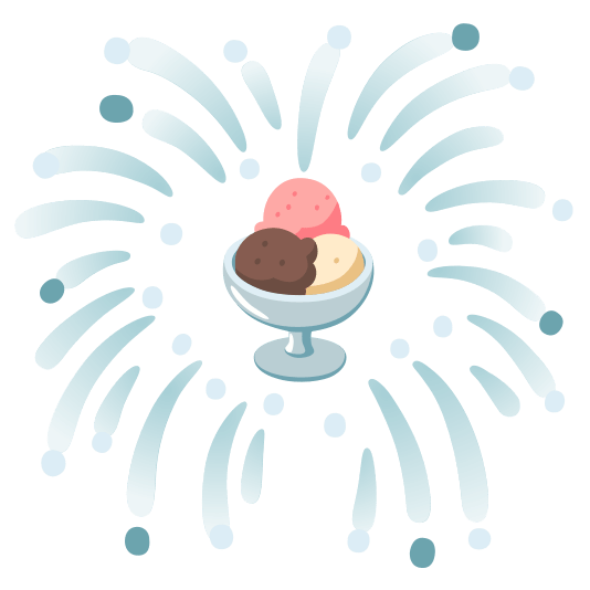 fireworks ice cream