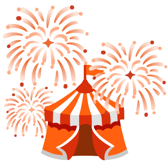 fireworks circus tent