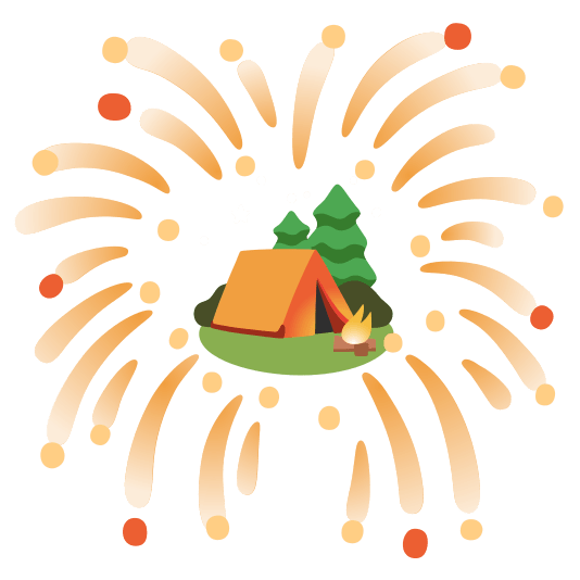 fireworks camping