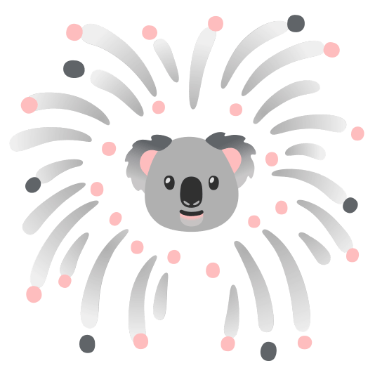 fireworks koala