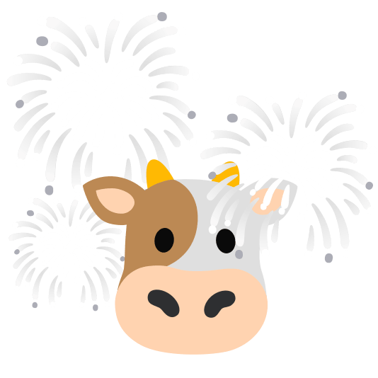 fireworks cow
