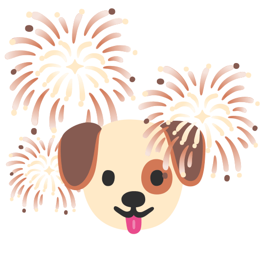 fireworks dog