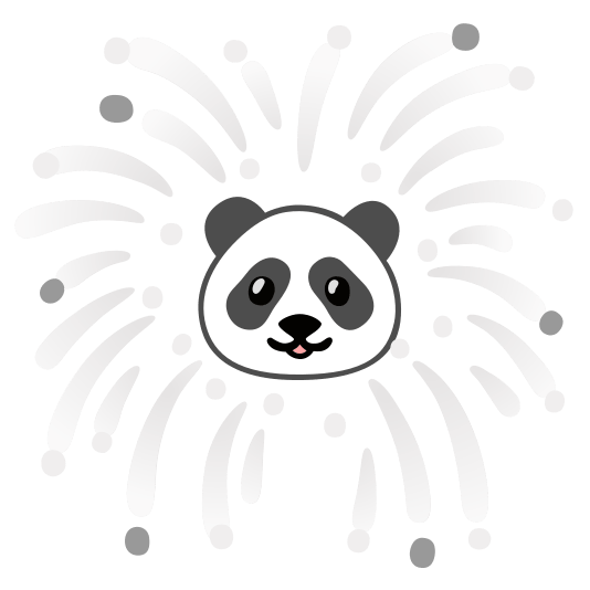 fireworks panda face