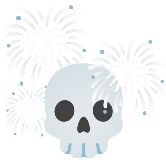 fireworks skull