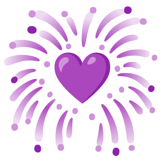 fireworks purple heart