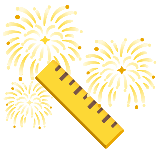 fireworks straight ruler