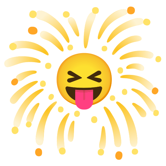 fireworks stuck out tongue closed eyes