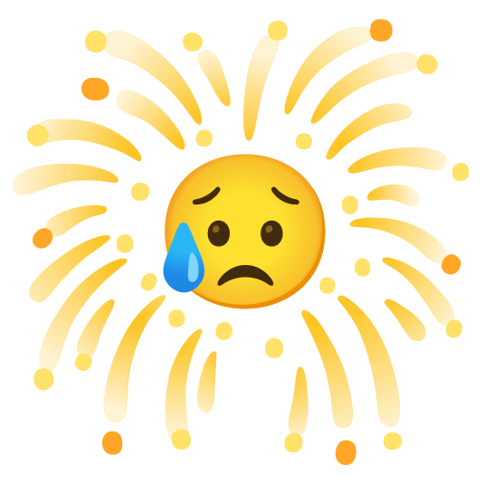 fireworks disappointed relieved