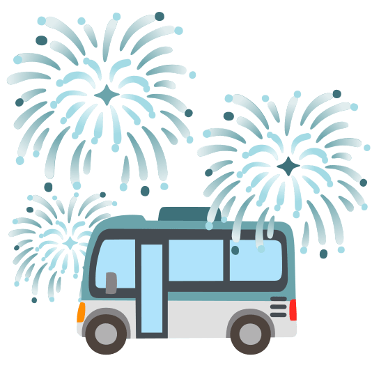 fireworks bus
