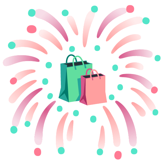 fireworks shopping bags